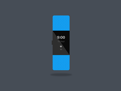 Fitbit Charge 2 fitbit fitness ui flat design graphic design icon a day icon design ui design visual design watch watch ui