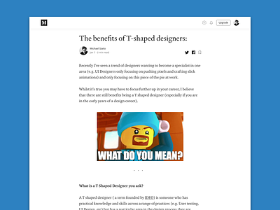 T-shaped designers article career development flat blue gifs product design uidesign ux design writing