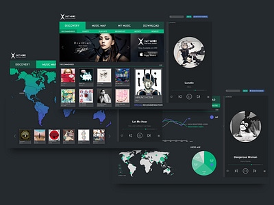 24/7 MIXX app design interaction design music ui ux web design