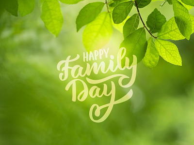 Happy Family day lettering graphic design typography vector