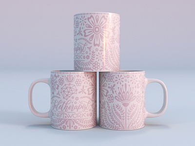 Mug  POD-design with lettering