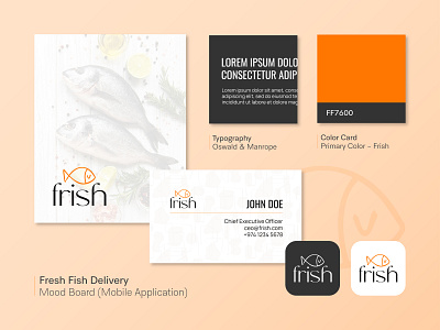 Mood Board Mockup | Frish app branding design illustration logo typography ui