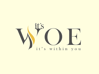 It's Woe Logo bold branding design illustration lettering letters logo type typography vector