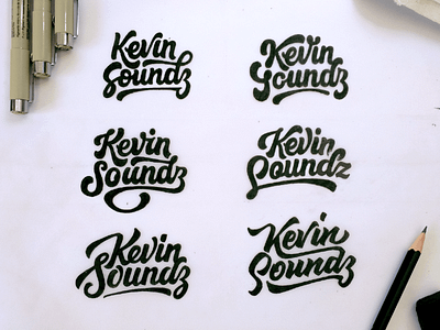 Kevin Soundz typography logo concept badges brand branding design lettering letters logo logodesign type typography