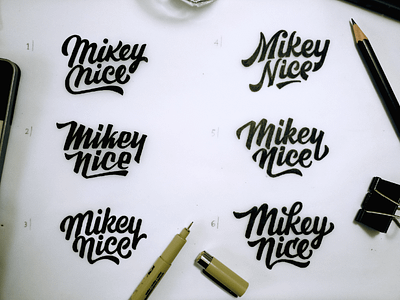 Mikey Nice logo concepts