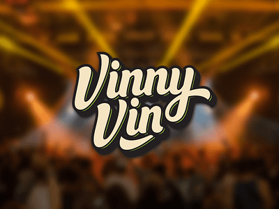 Vinny Vin Logo Project brand branding design illustration lettering logo logodesign strong type typography