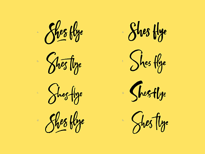Shes fly logo concepts brand branding design illustration lettering letters logo logodesign type typography