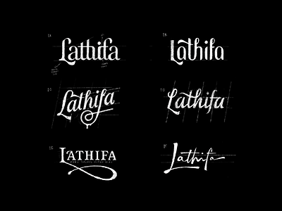Lathifa Wordmark Concepts branding design graphic design lettering letters logo logomark type typography