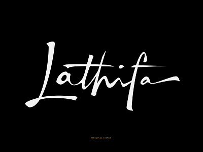 Lathifa Wordmark branding design hand lettering hand-drawn lettering letters logo type type design typography wordmark