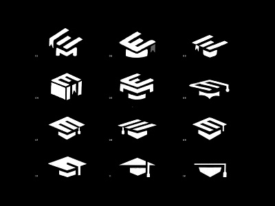 Graduation Hat Logo Exploring abstract branding design graduation graduation hat graphic design hat lettering lettermark letters logo pictorial mark school type typography wordmark