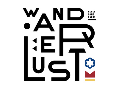 Wanderlust Typography Project animation design graphic design landscape lettering letters outdoor poster type typography wall poster