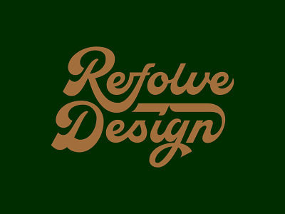 Refolve Design Logotype animation branding custom design graphic design hand drawn hand lettering lettering letters logo motion graphics type typography