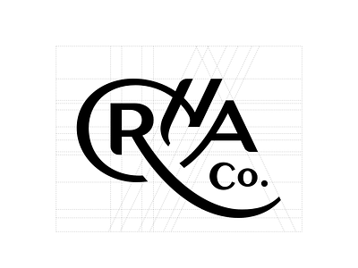 RHA Logo Grid brand branding design fashion flourish illustration infinity lettering letters logo swash type typegang typography vector