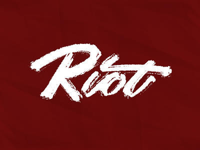 Riot hand drawn hand lettering lettering letters raw riot rough type typography