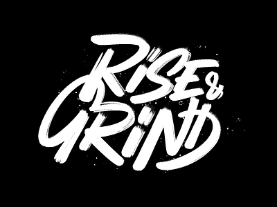 Rise & Grind branding design handdrawn lettering letters packaging tshirt type typography visual