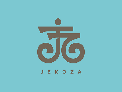 Jekoza Logo bold branding design lettering logo strong type typography vector