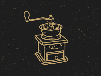 Coffee Grinder coffee design graphic design grinder grunge icon illustration rough vector