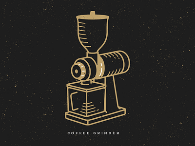 Grinder coffee coffeeshop design grinder icon illistration logo machine vintage