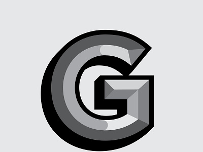 Chiseled G chiseled illustration type typography