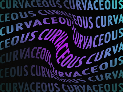 Curvaceous Animated Text adobe after effects illustration motion design motion graphics type typography
