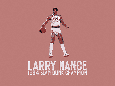 1984 Slam Dunk Champion basketball dunk illustrator larry nance photoshop slam dunk