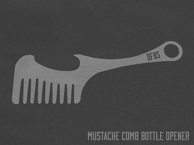 OFBS Mustache Comb Bottle Opener beer bottle bottle opener movember mustache photoshop shape vector