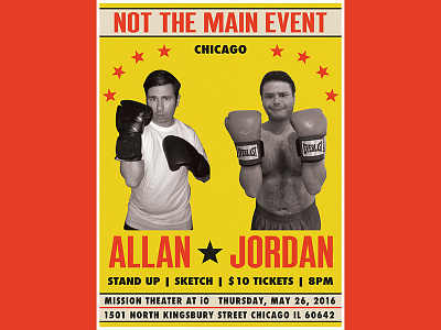 NOT THE MAIN EVENT chicago comedy friends poster remake show sketch