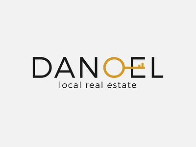 Danoel Real Estate font illustrator key logo logo design real estate