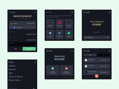 Lunie — Browser Extension WIP app brand clean colorful design flat layout typography ui ux