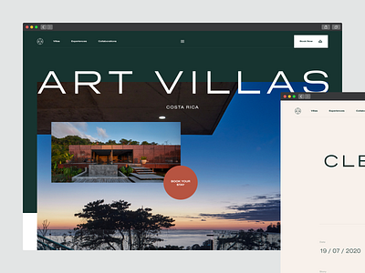 Artvillas — Resort Website clean design flat identity landing page layout logo typography web website