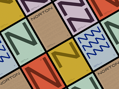Norton — Editorial Design brand colorful cover design editorial flat identity layout logo magazine typography