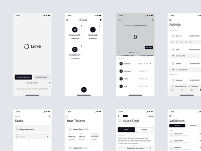 Lunie — iOS UX app app design clean design ios layout ui ux ux design