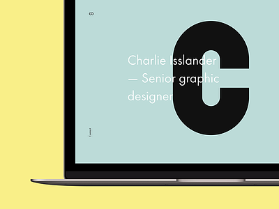 Live! app design minimal personal portfolio typography
