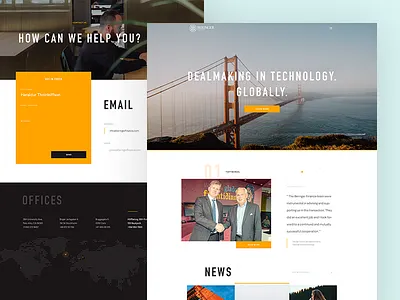 Beringer - Homepage/Contact beringer clean design finance flat landing layout page