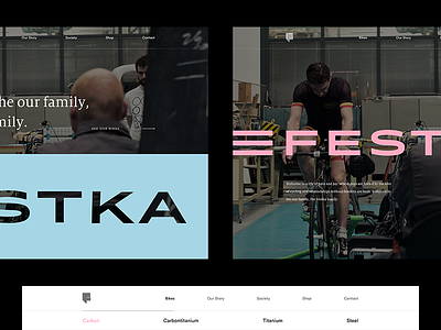 Festka - Home bicycles clean colorful flat website