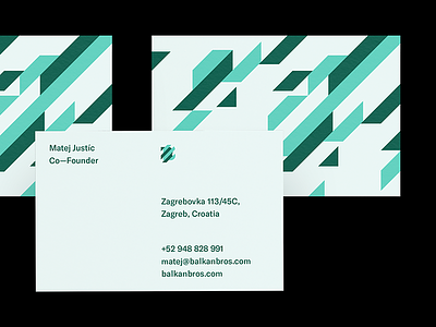 Balkan Bros. — Business Card balkan brand brothers business card identity logo pattern