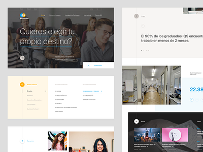 IQS — University Website brand clean colorful design editorial flat landing page layout typography ui ux website
