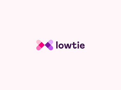 Lowtie — Custom tailor startup brand branding clean colorful design flat icon identity logo typography