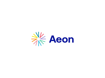 Aeon brand branding clean colorful design flat identity logo typography vector