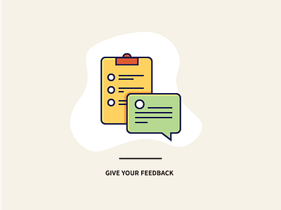 Give your feedback empty feedback illustration outline talk bubble