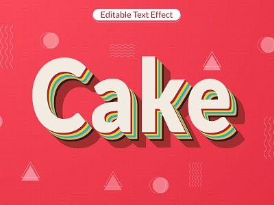 Cake 3d branding design graphic design illustration text effect text style typography vector