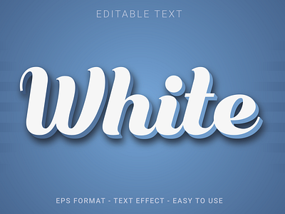 White 3d text effect design graphic design illustration typography vector