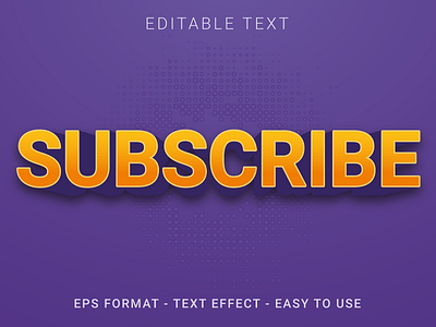Subscribe 3d text effect