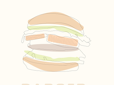 Burger line art