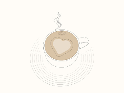 Coffee line art illustration