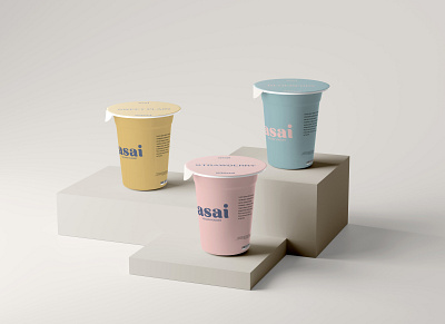 Asai Yogurt branding design graphic design logo packaging pattern