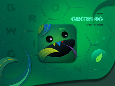 Growing design green growing icon illustrator visual