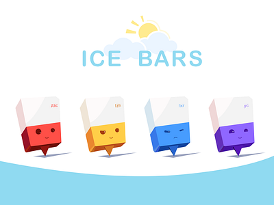 Illustrator-ice bars blue illustrator purple red yellow