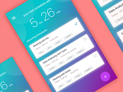 APP_upcoming schedules app design gui interaction ios ux