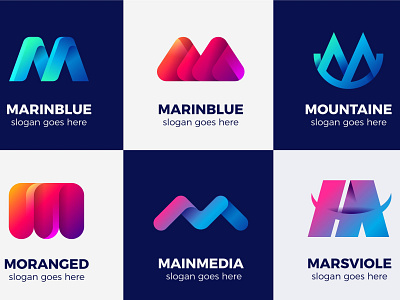 Abstract M Letter Logo Design logo